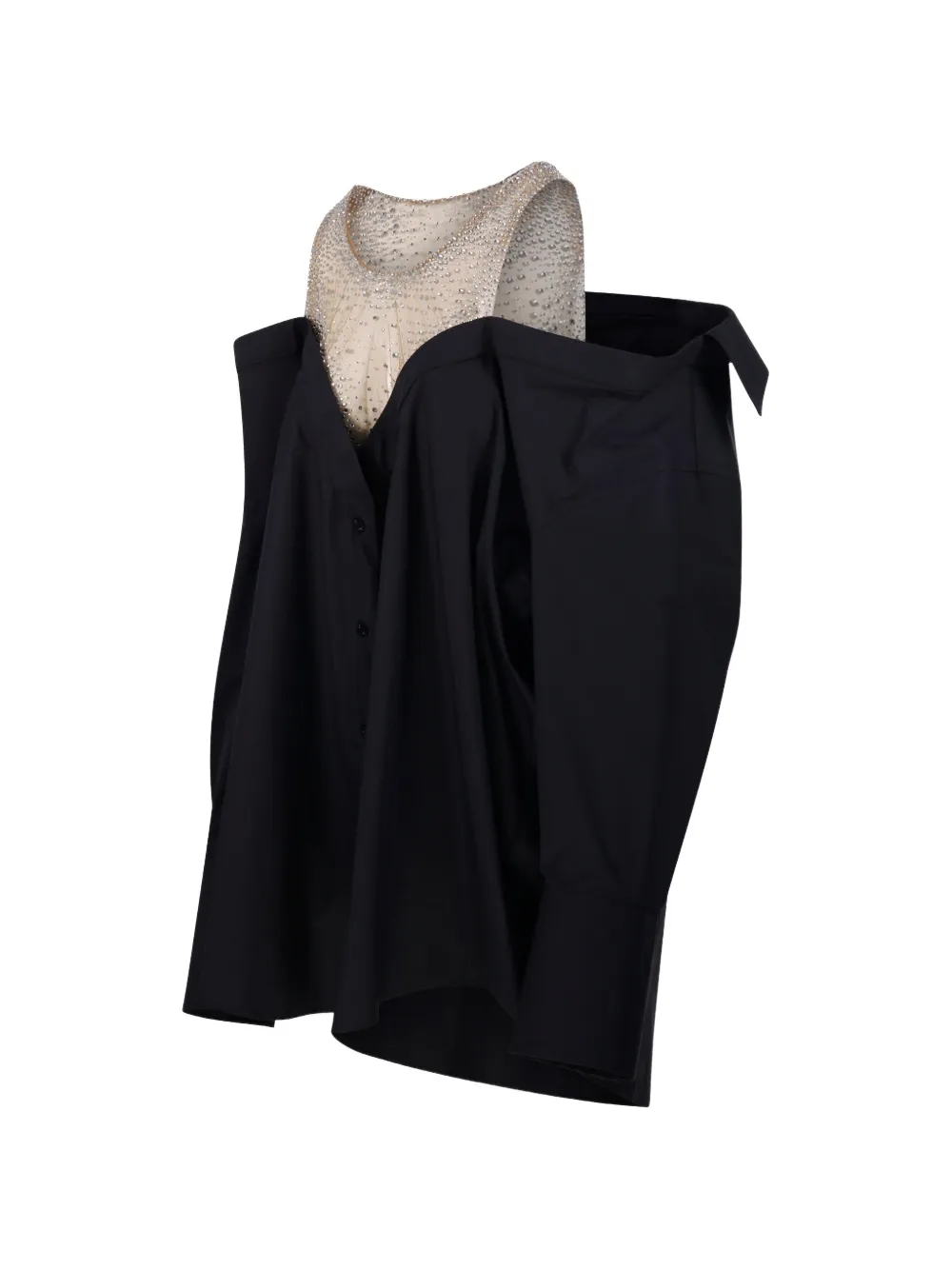  Giuseppe Di Morabito Crystal-embellished Off-shoulder Dress - Black 