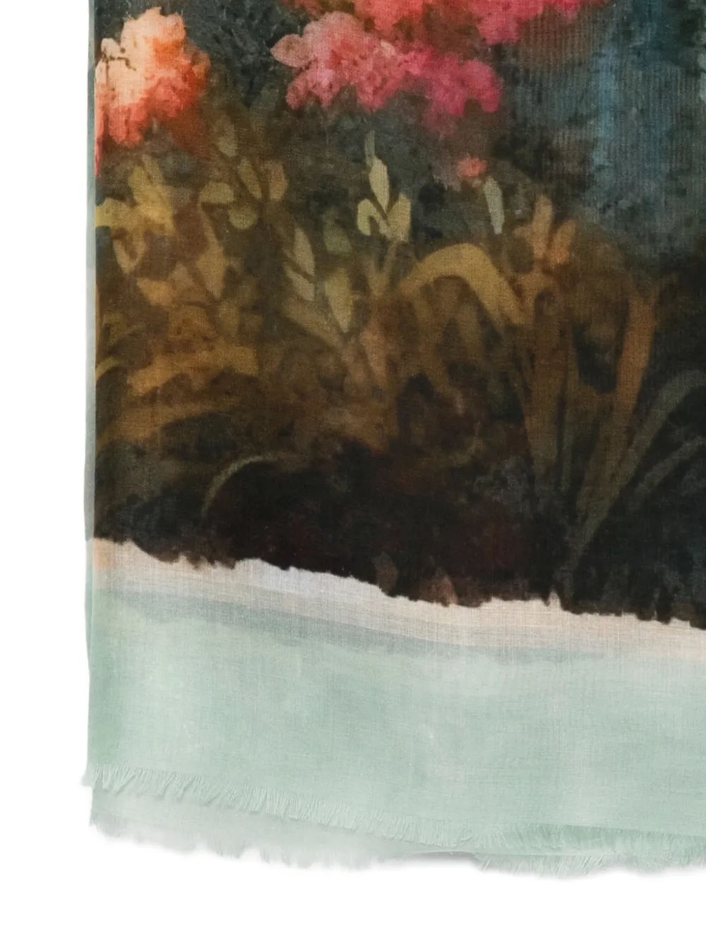  D'aniello Floral Print Scarf - Green 