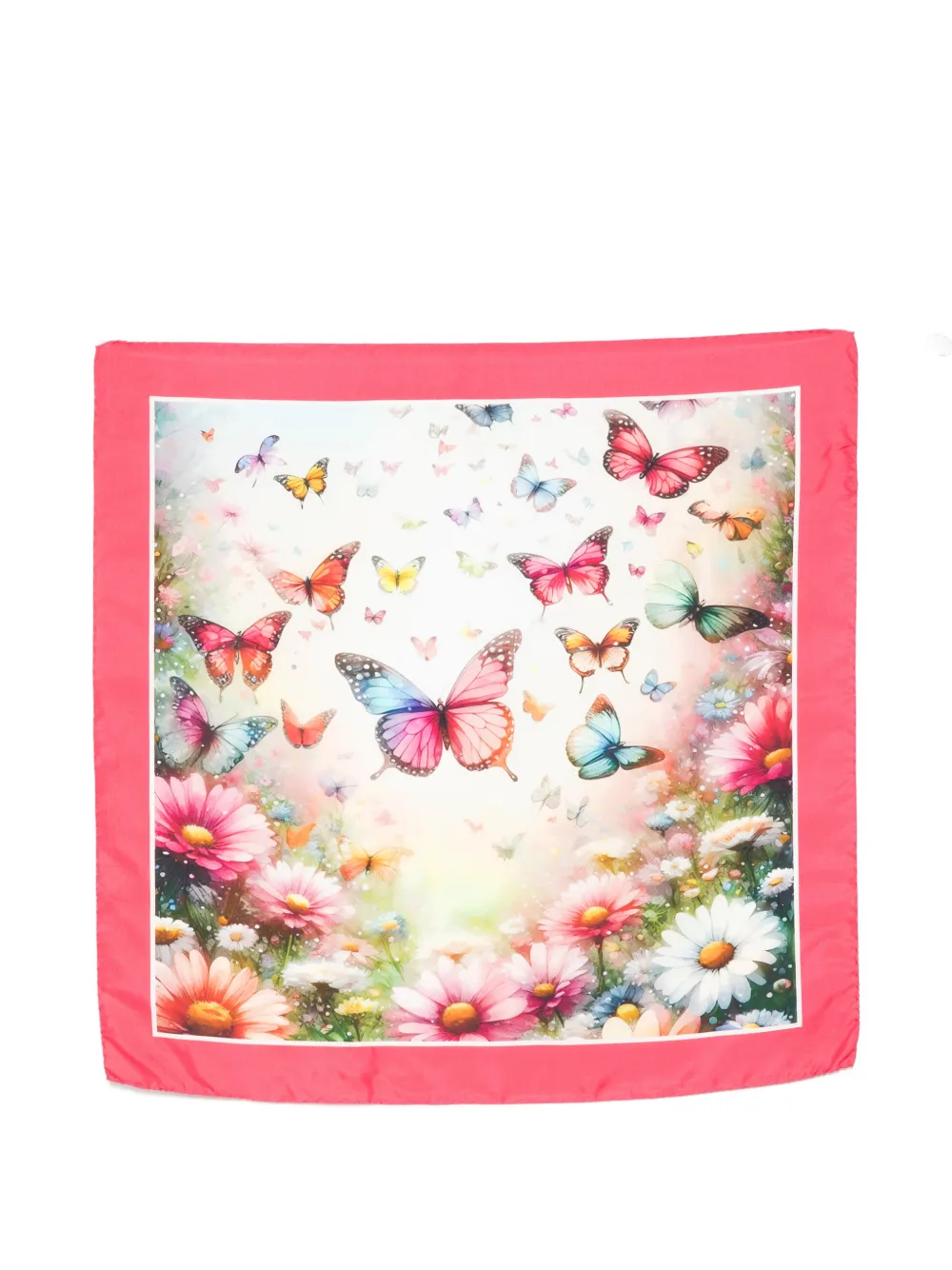 D'aniello butterfly-print scarf - Rosa