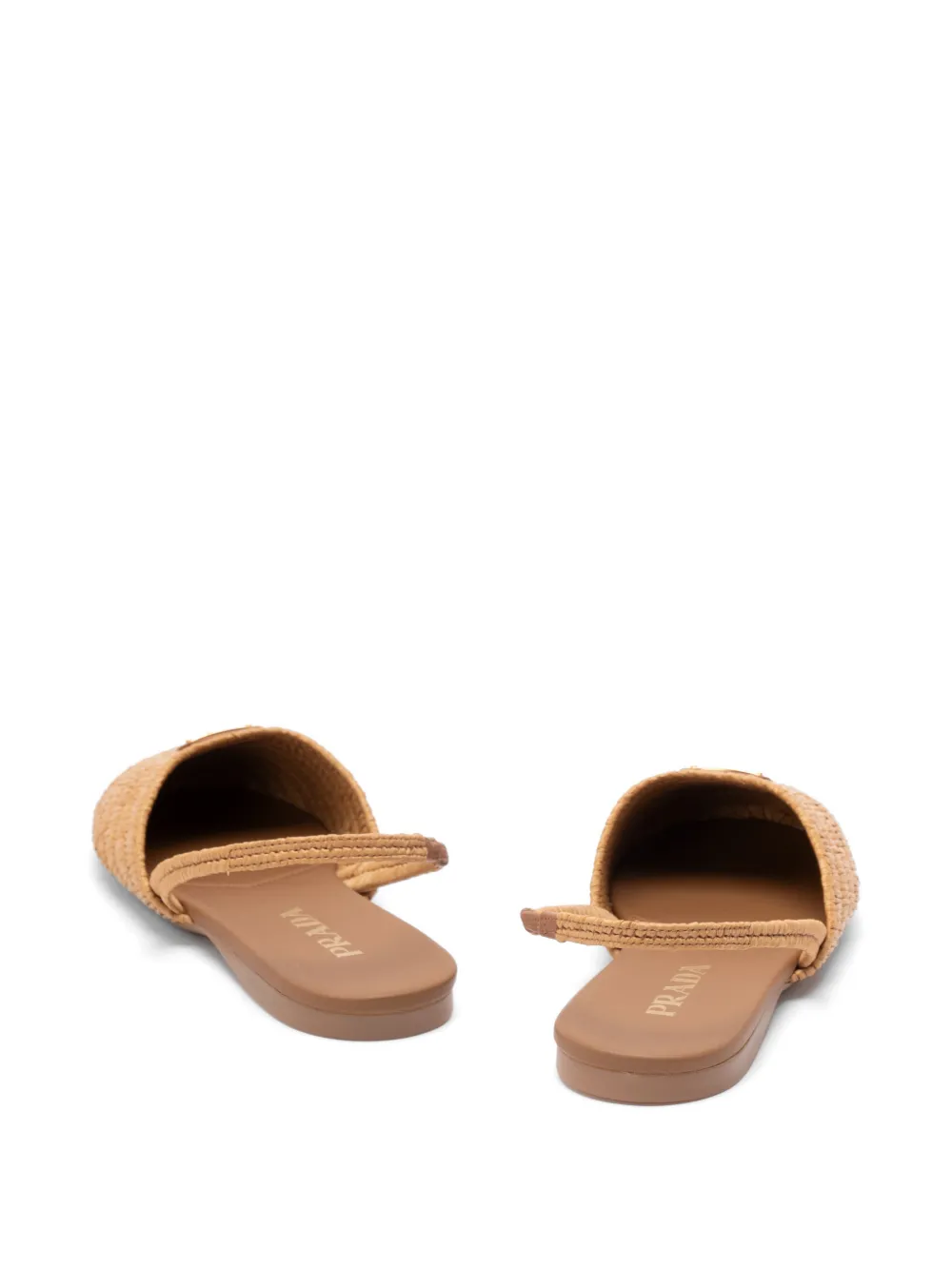 Prada Ballerina's met logo Beige