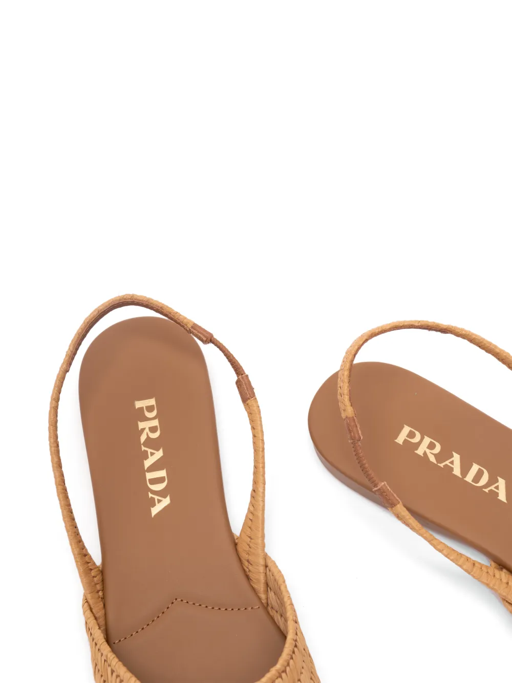 Prada Ballerina's met logo Beige