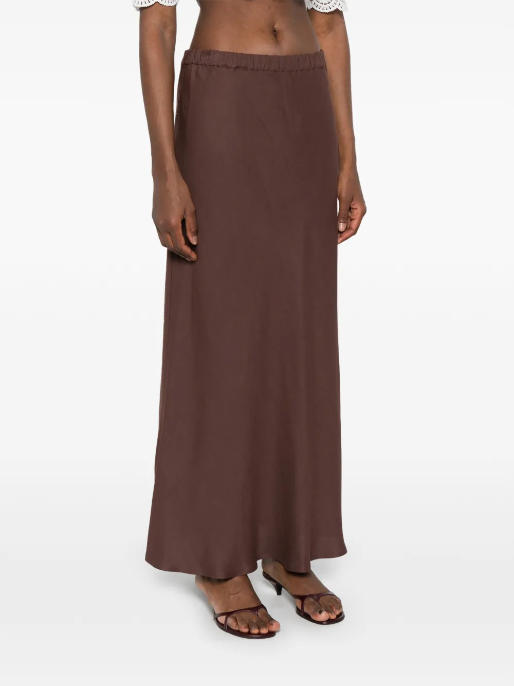  Antonelli Ilda A-line Midi Skirt - Brown 