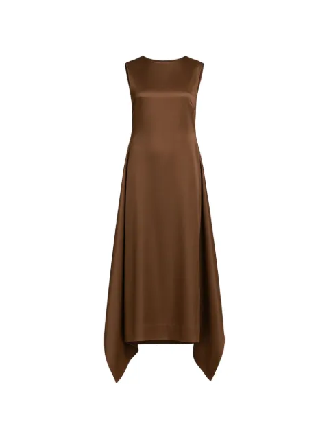Alberta Ferretti organza boat-neck maxi dress