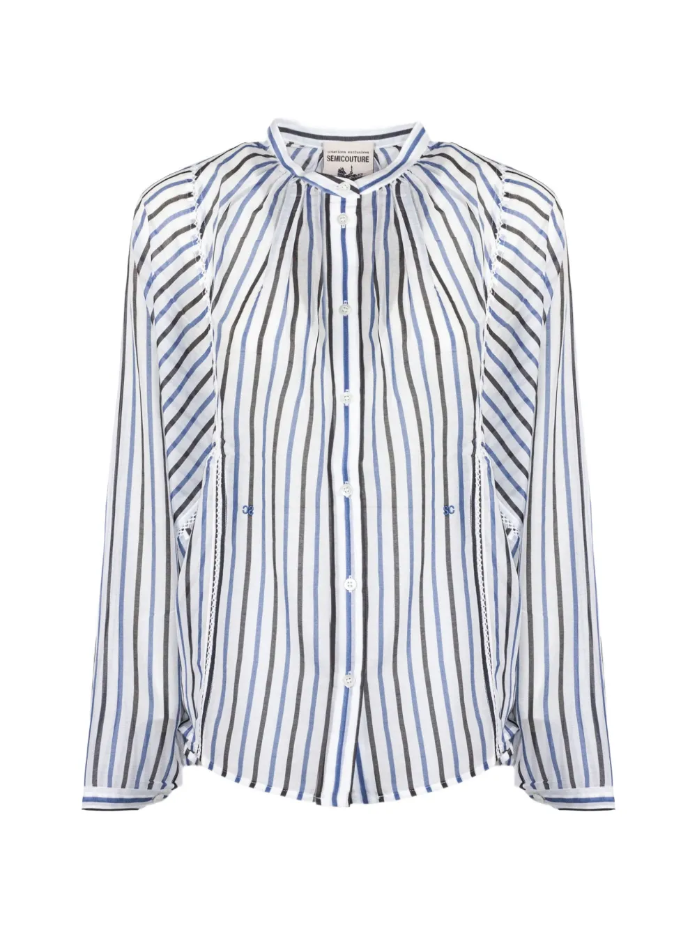 Semicouture vertical striped shirt - Bianco