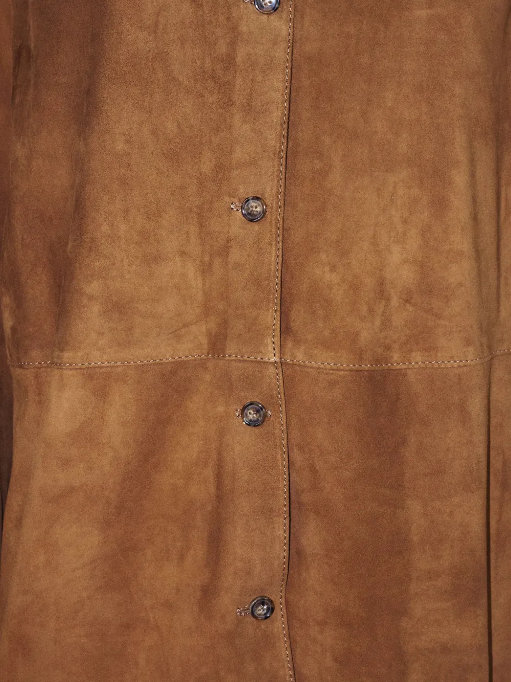 Semicouture Filipa leren blouse met lange mouwen Bruin
