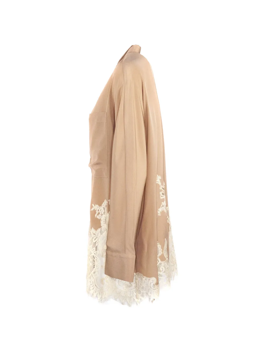  Semicouture Patch-pocket Lace-panel Shirt - Neutrals 