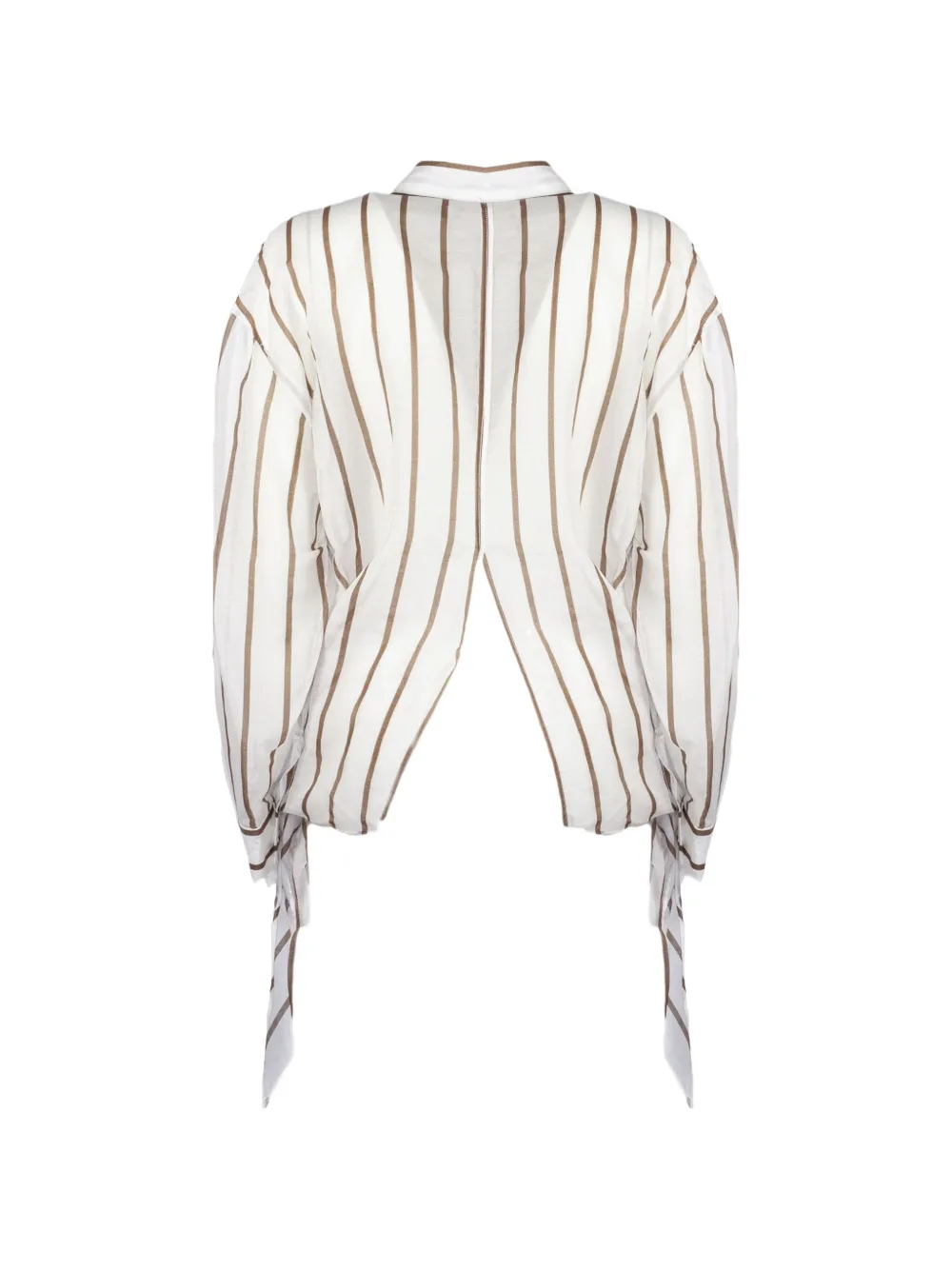  Semicouture Striped Asymmetrical Shirt - White 