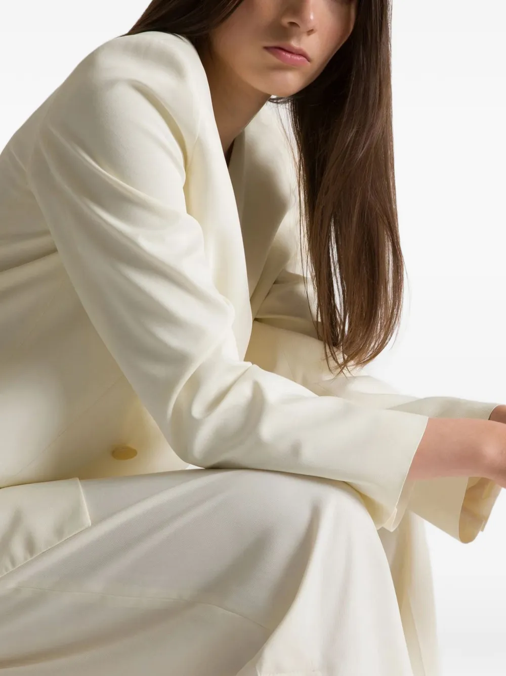 Double-Breasted Gold-Button Jacket