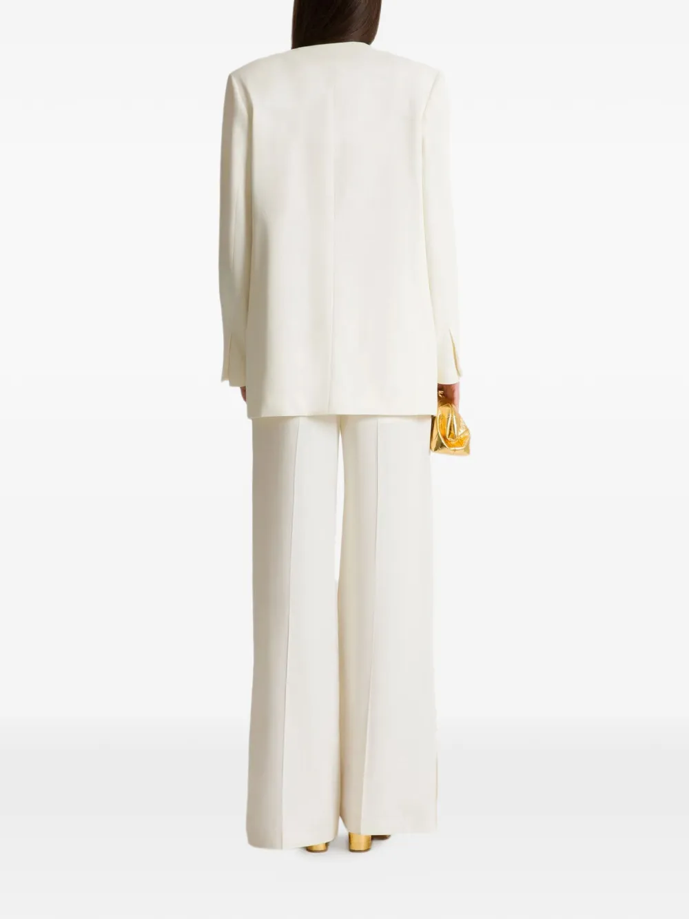 Double-Breasted Gold-Button Jacket