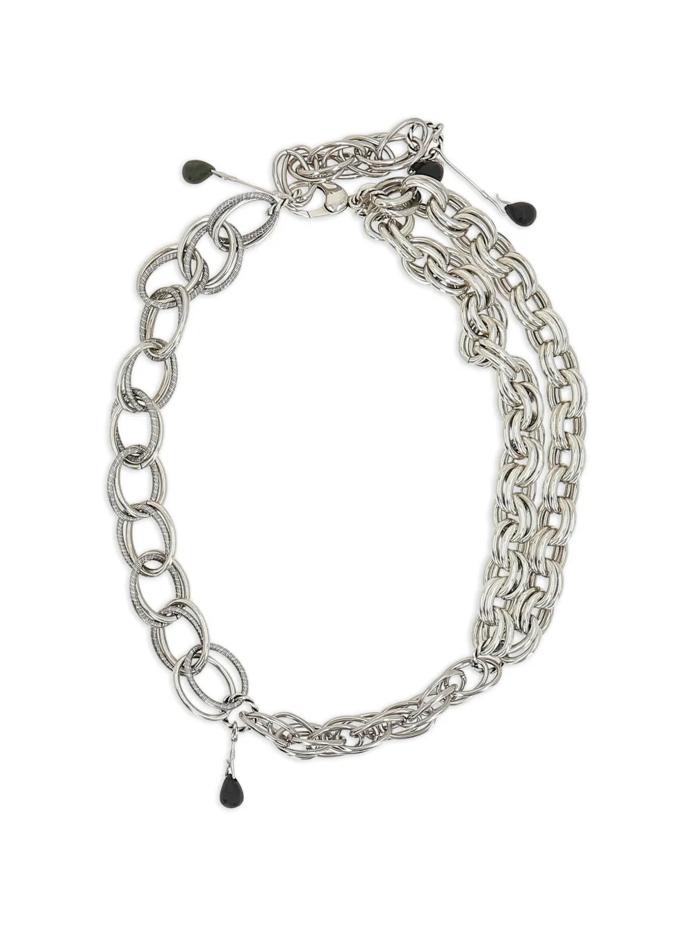 Namacheko onyx-pendant chain necklace - Argento