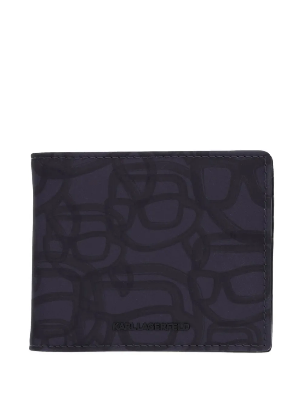 Karl Lagerfeld logo bi-fold wallet - Grigio