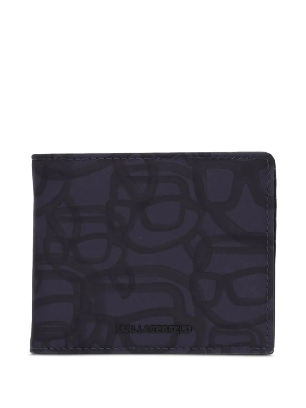 Karl Lagerfeld logo bi-fold wallet - Grigio