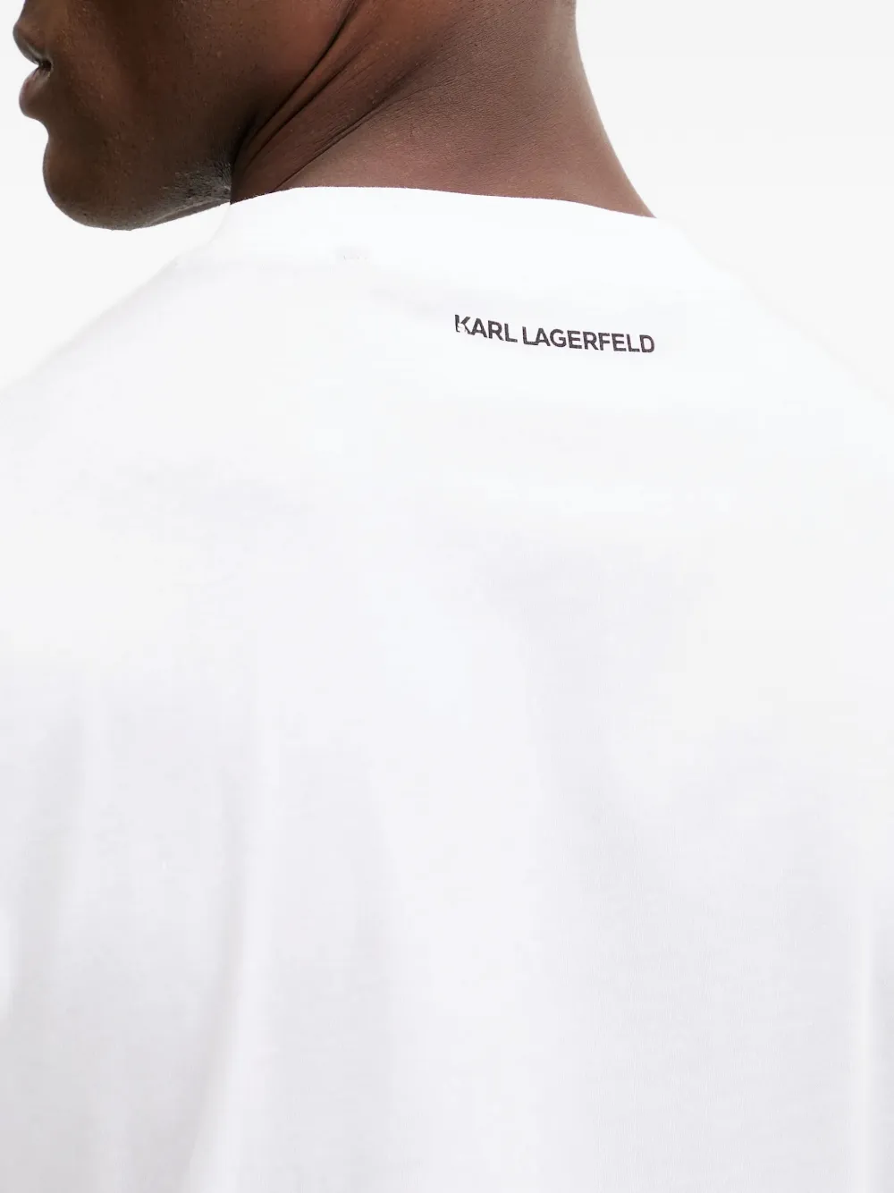 Karl Lagerfeld T-shirt met portretprint Wit