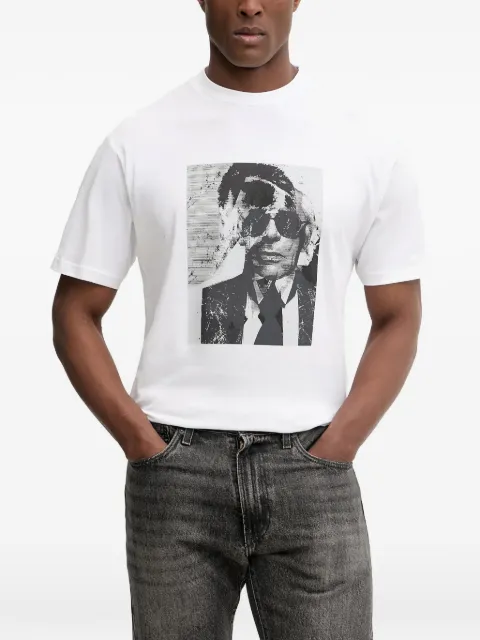 Karl Lagerfeld portrait-print T-shirt