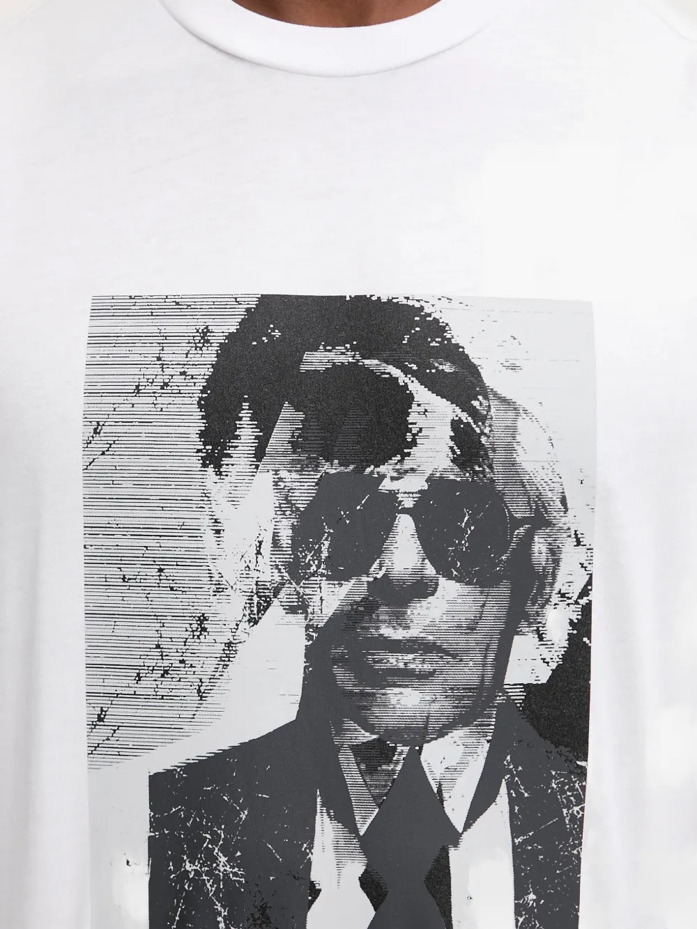 Karl Lagerfeld T-shirt met portretprint Wit