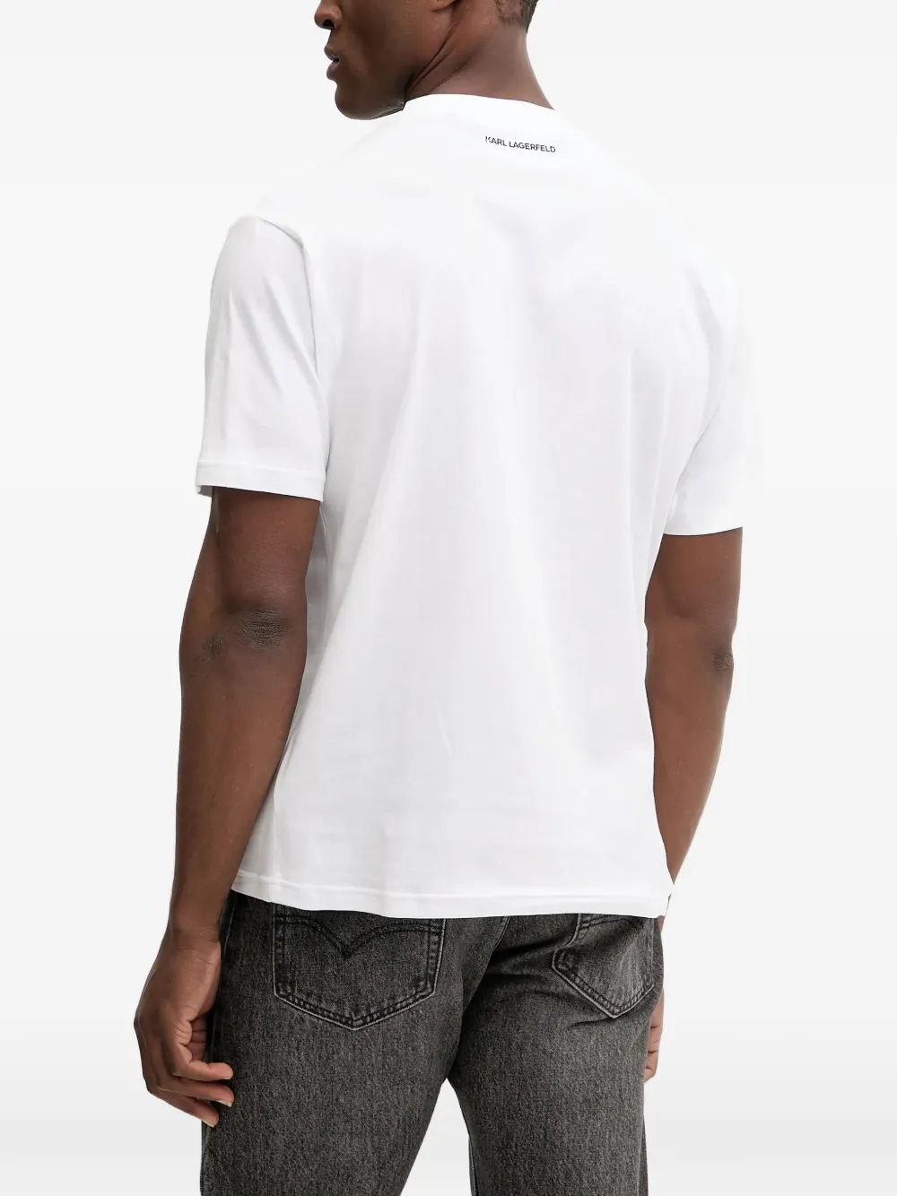 Karl Lagerfeld T-shirt met portretprint Wit