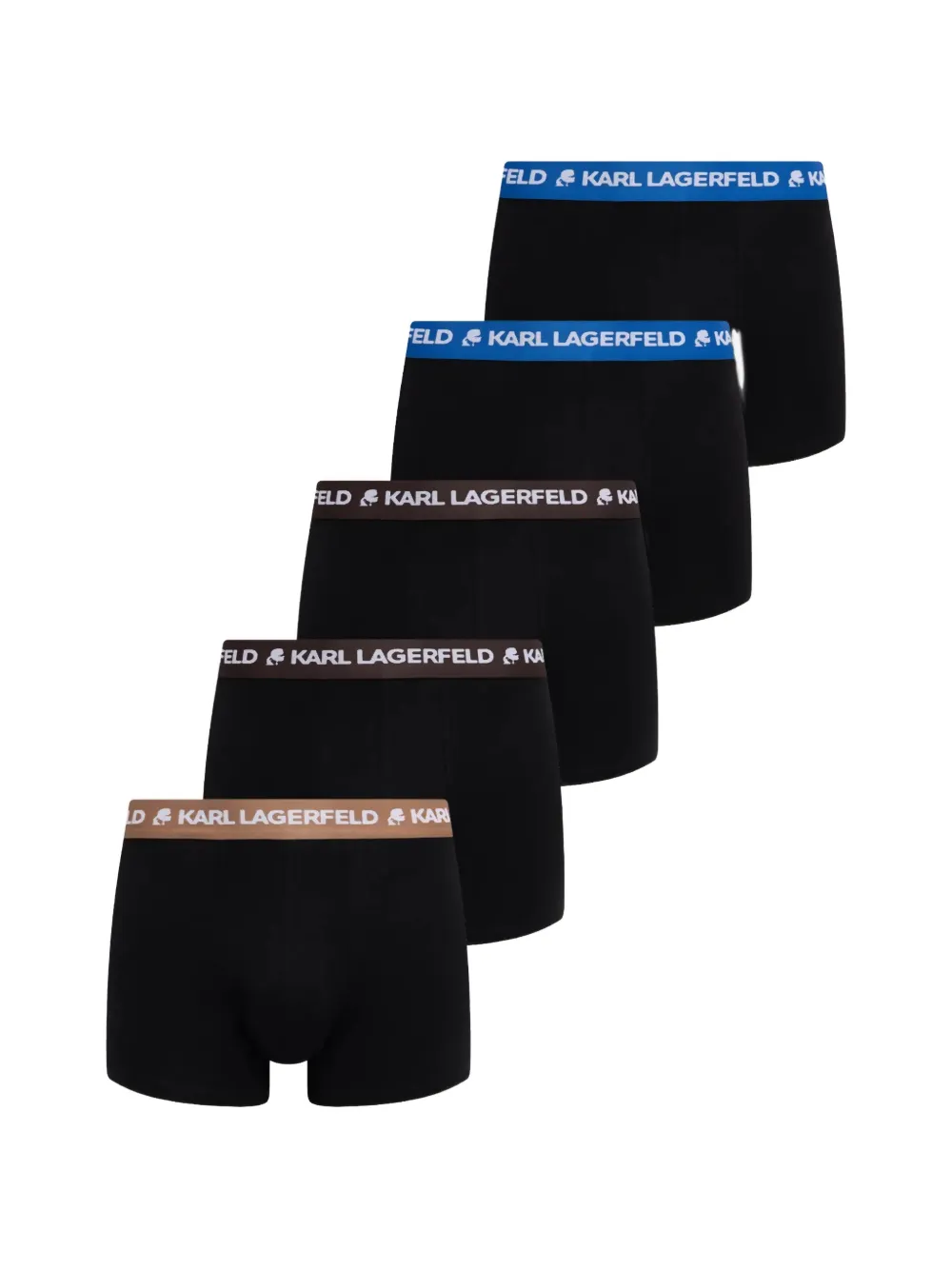 Karl Lagerfeld Logo-waistband Boxers In Black