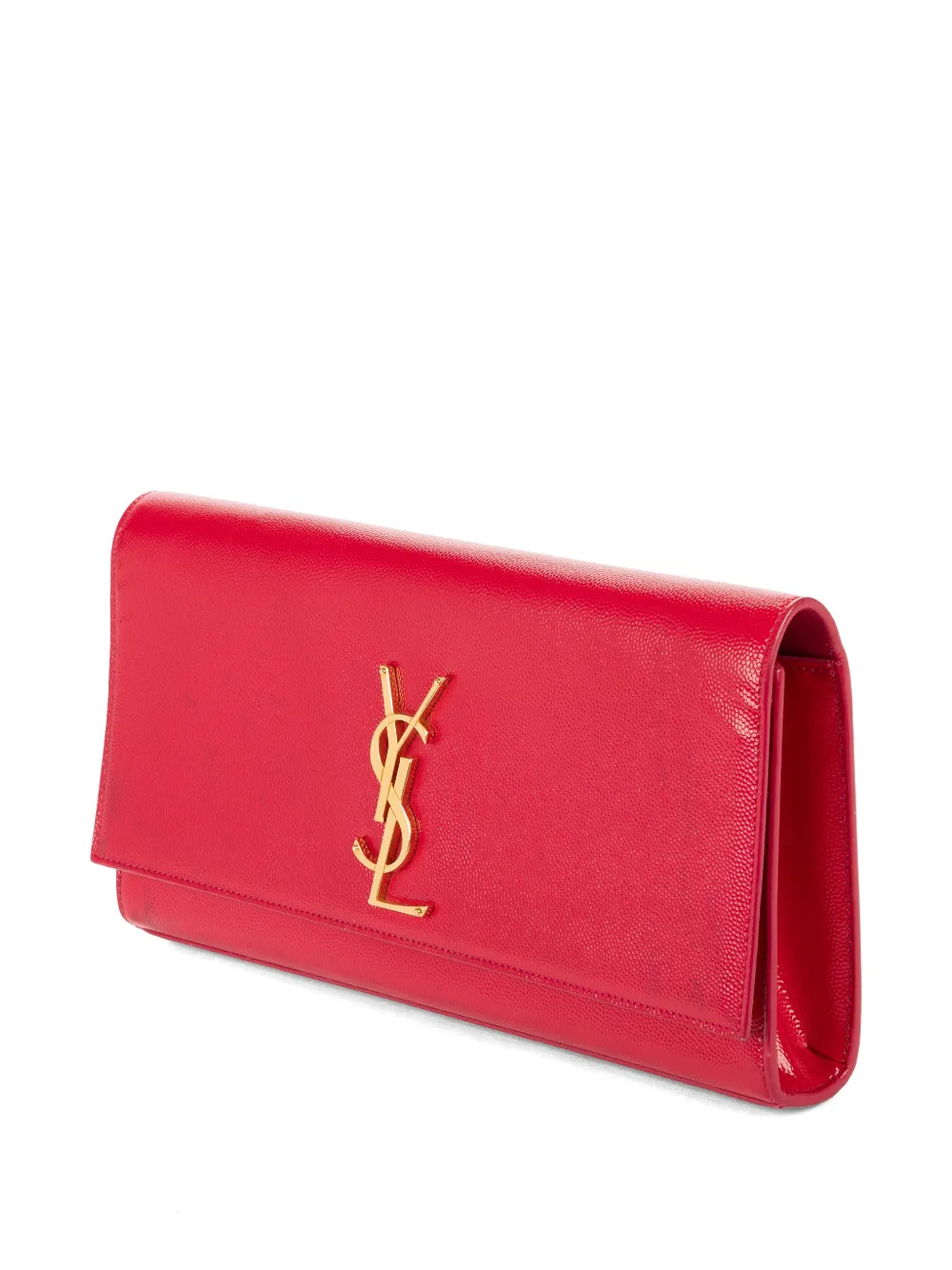 Textured Logo-Detail Clutch Bag