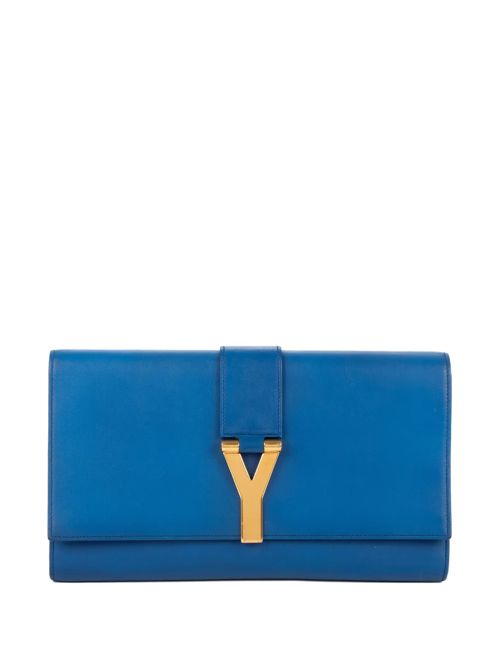 Saint Laurent Pre-Owned Ligne-Y clutch bag - Blu