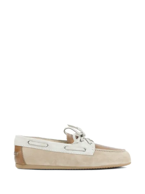 Miu Miu leather boat shoes