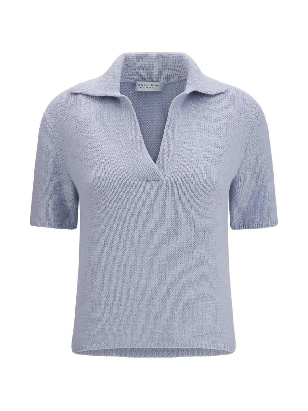 Gabriela Hearst Sohan short-sleeved V-neck sweater - Blu