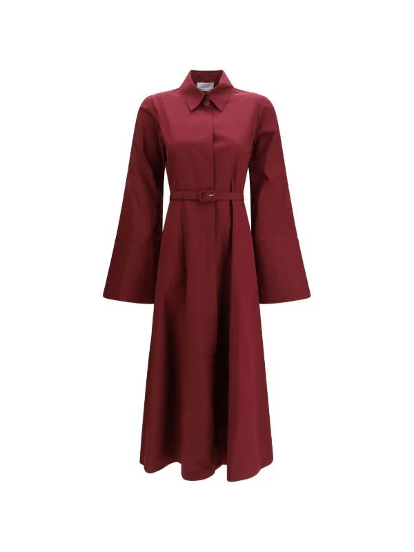 gabriela hearst red dress Nesta Dress in Scarlet Red Sea Island Cotton Lace Gabriela Hearst