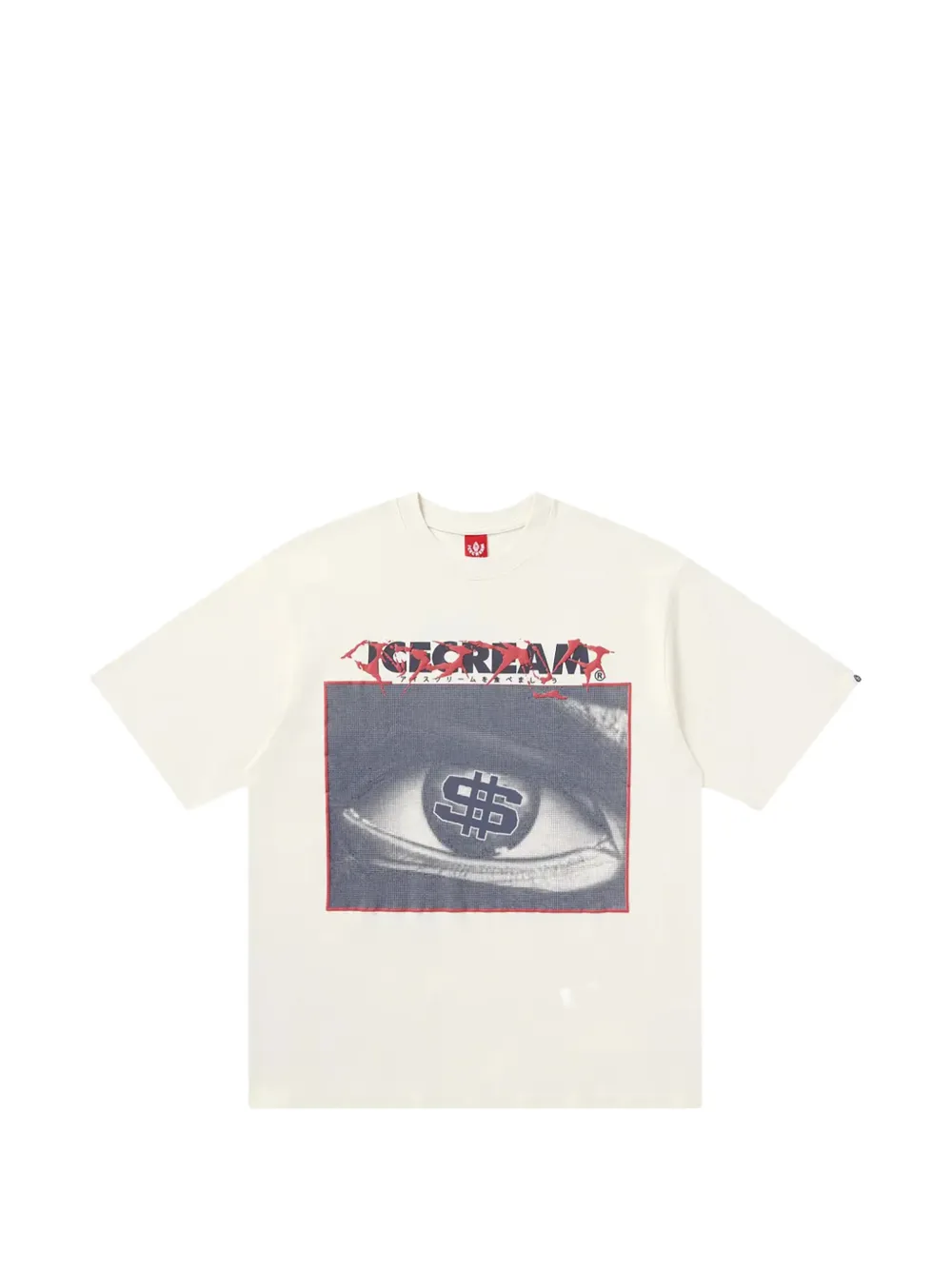 Icecream Eye-graphic T-shirt In White