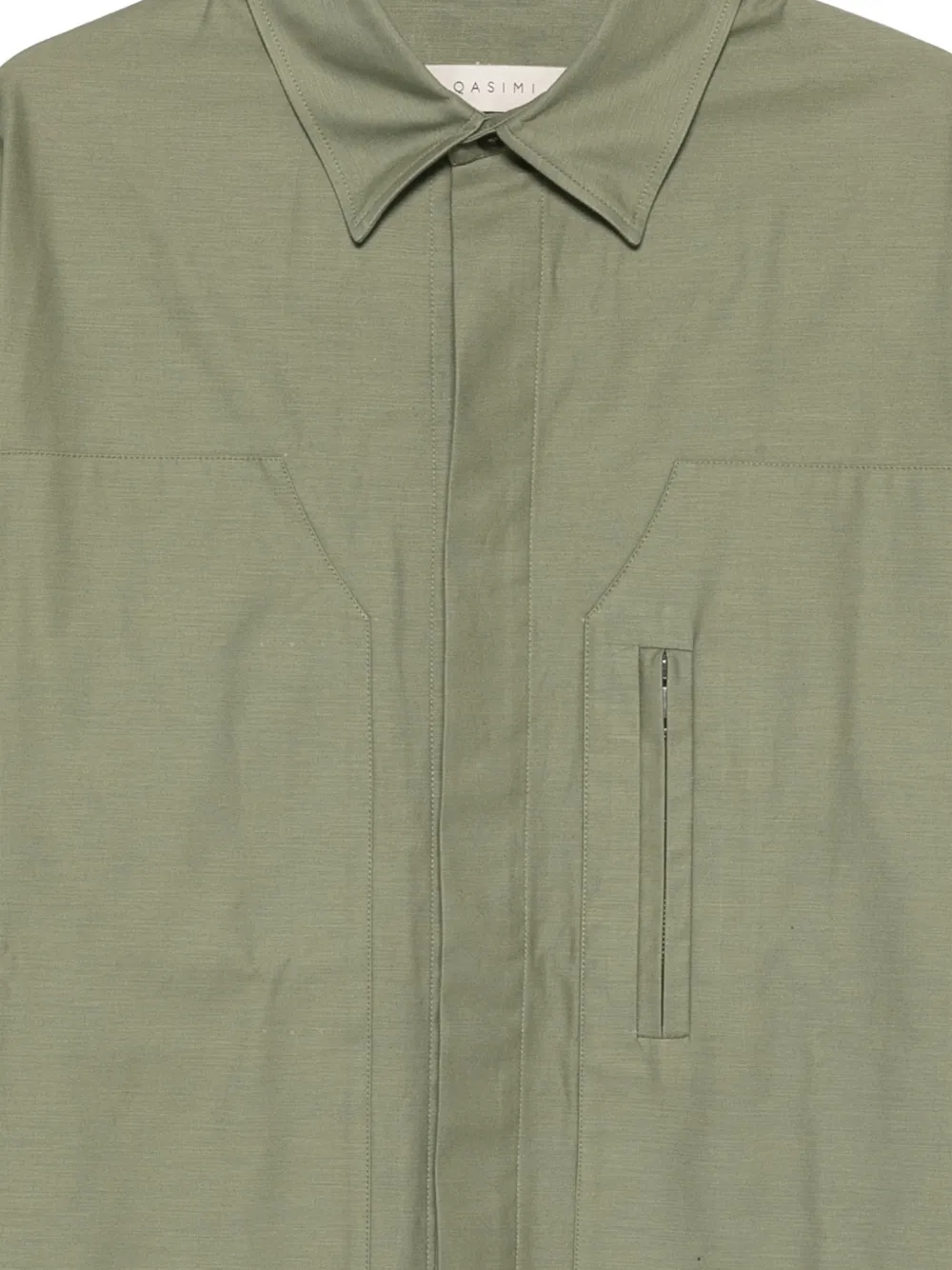  Qasimi Zip Pocket Overshirt - Green 