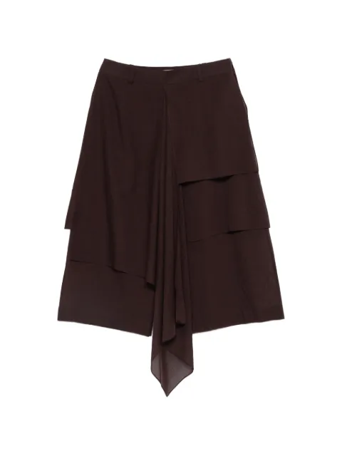 Qasimi 티어드 드레이프 스커트