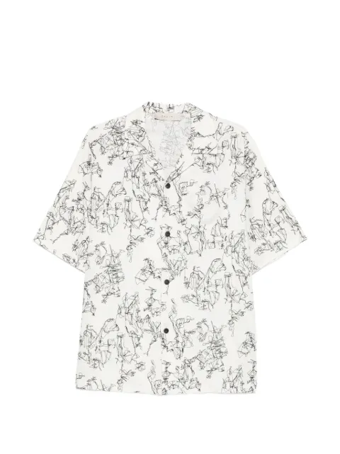 Qasimi buttoned pattern shirt