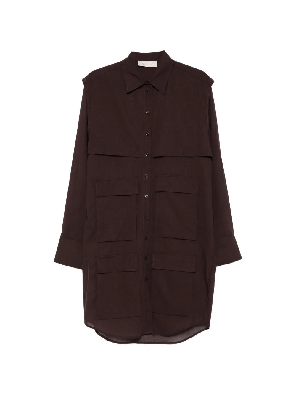 Qasimi pocket shirt - Marrone