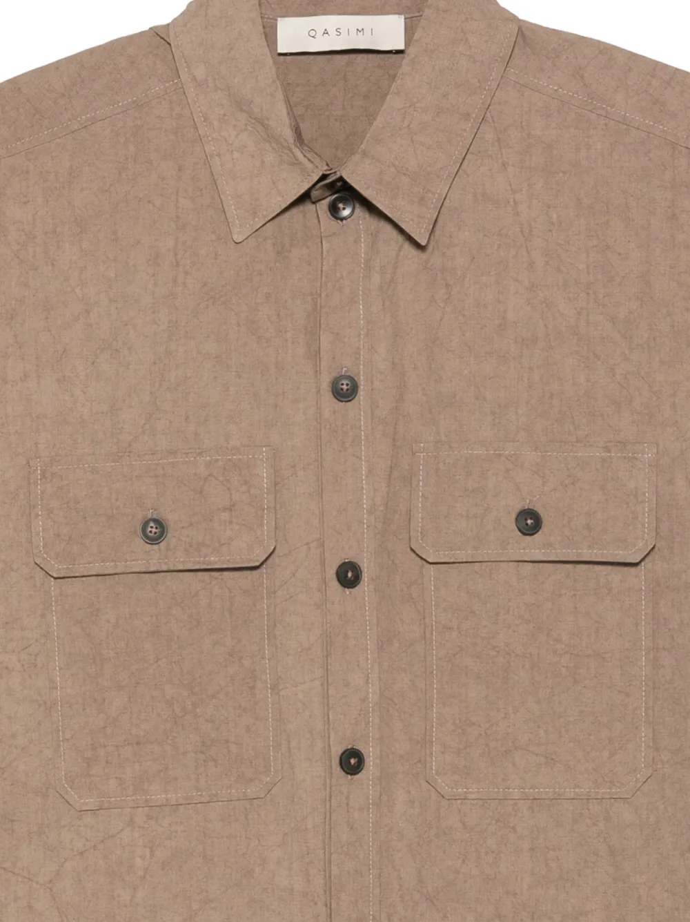  Qasimi Patch-pocket Shirt - Neutrals 