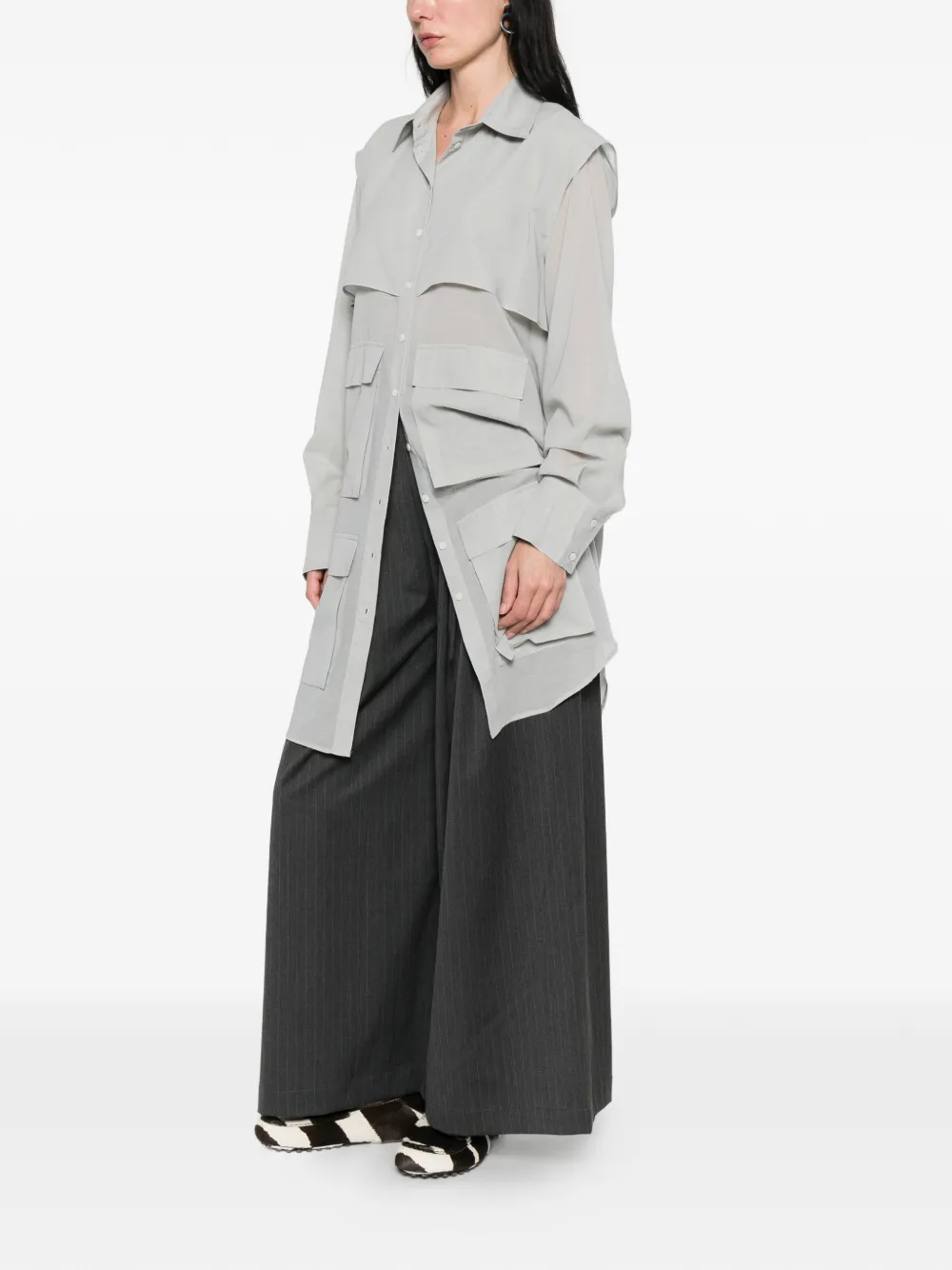  Qasimi Pocket Overshirt - Grey 