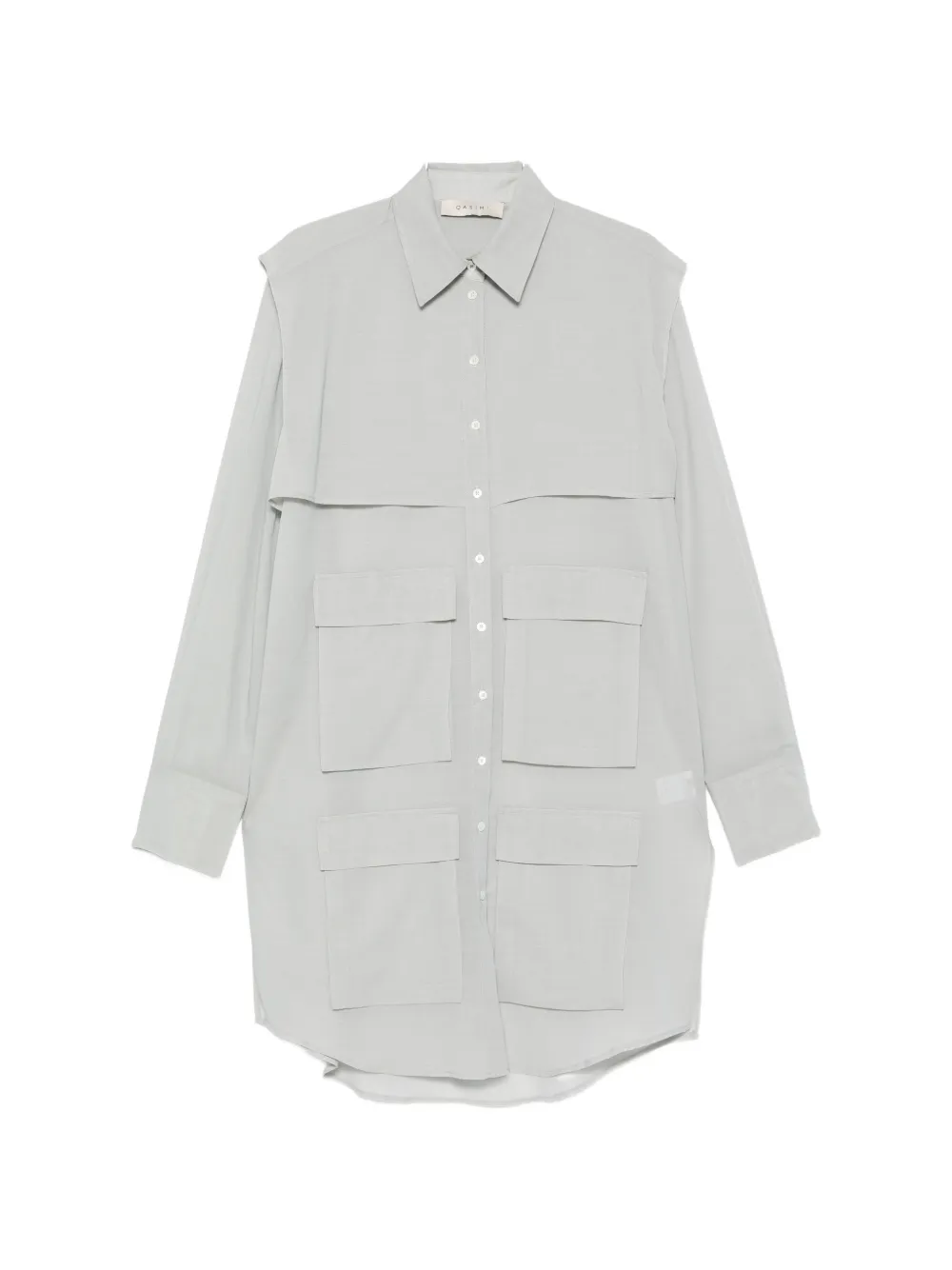 Qasimi pocket overshirt - Grigio