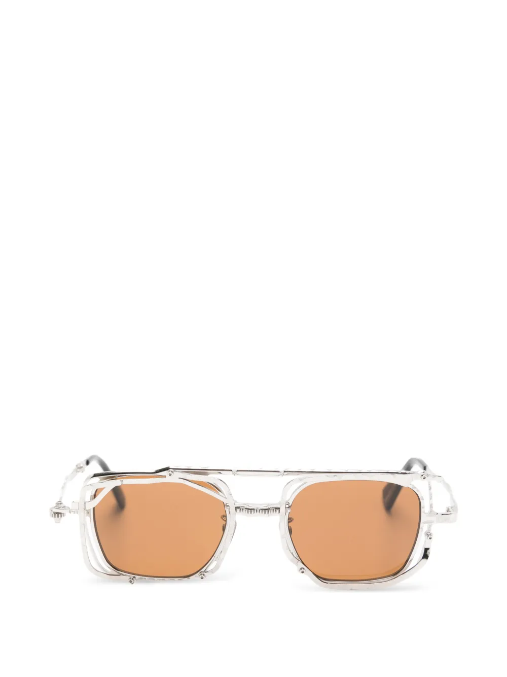 Kuboraum geometric frame sunglasses - Argento