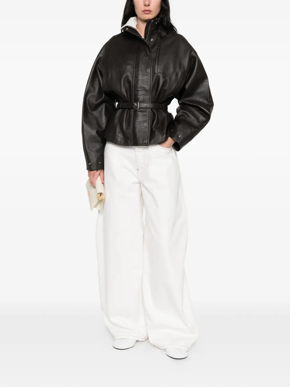  Jacquemus Belted Jacket - Brown 