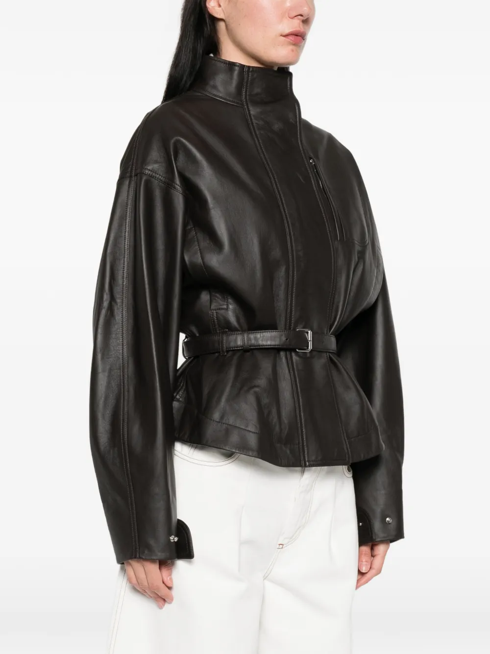  Jacquemus Belted Jacket - Brown 