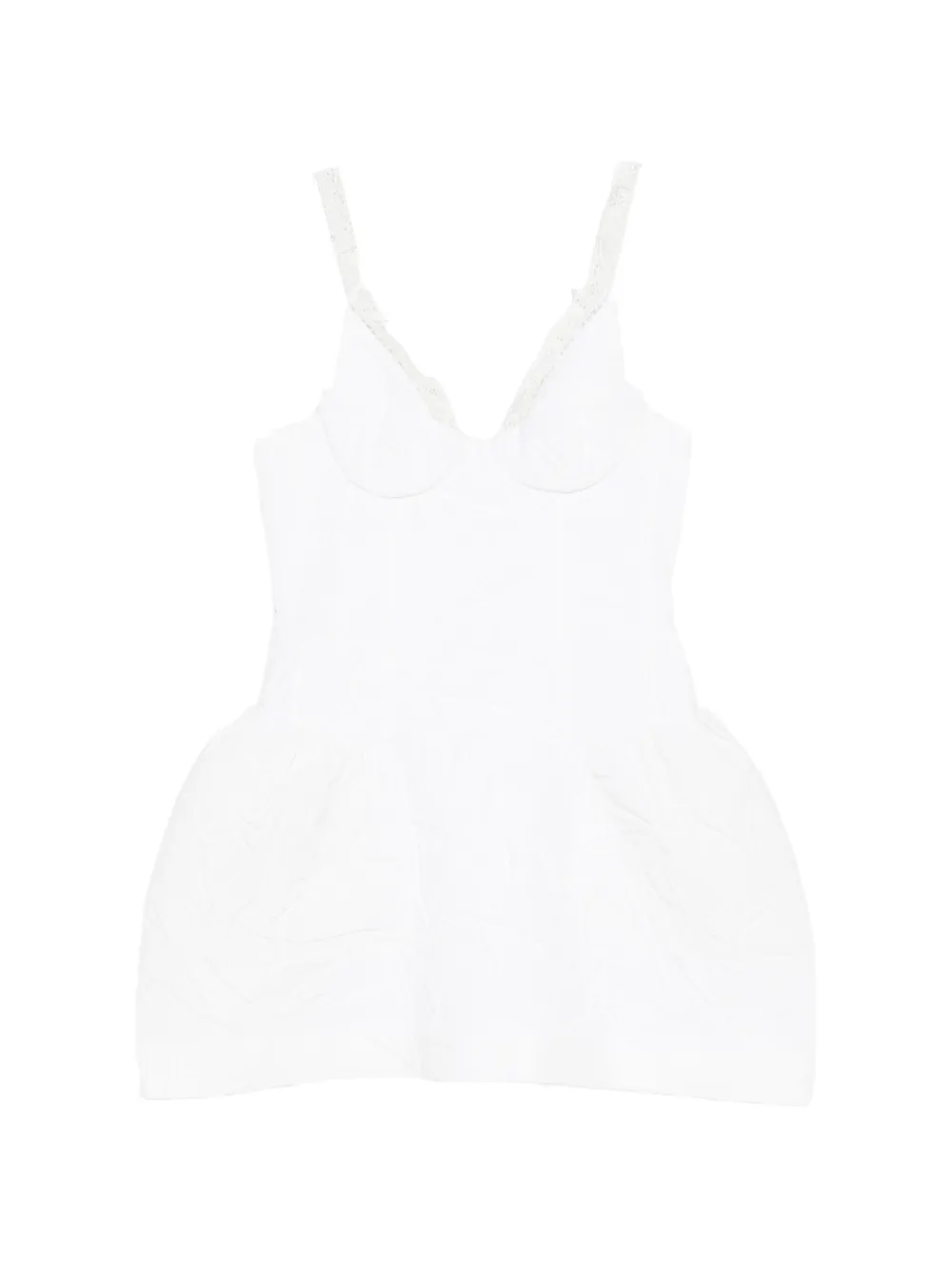 SHUSHU/TONG lace bow mini dress - Bianco