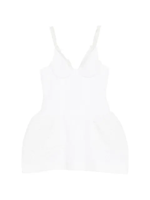 SHUSHU/TONG lace bow mini dress