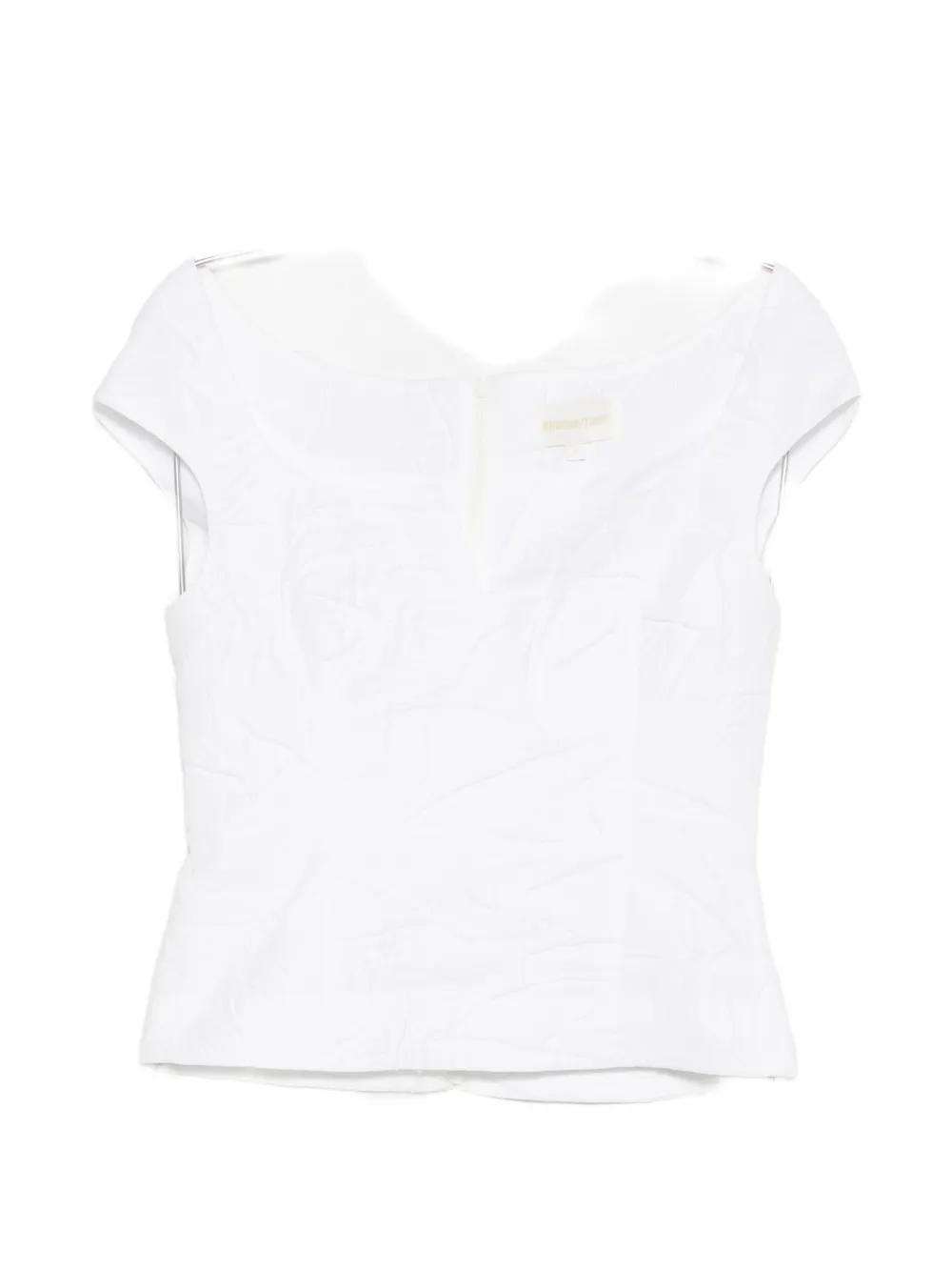 SHUSHU/TONG V-neck top - Bianco