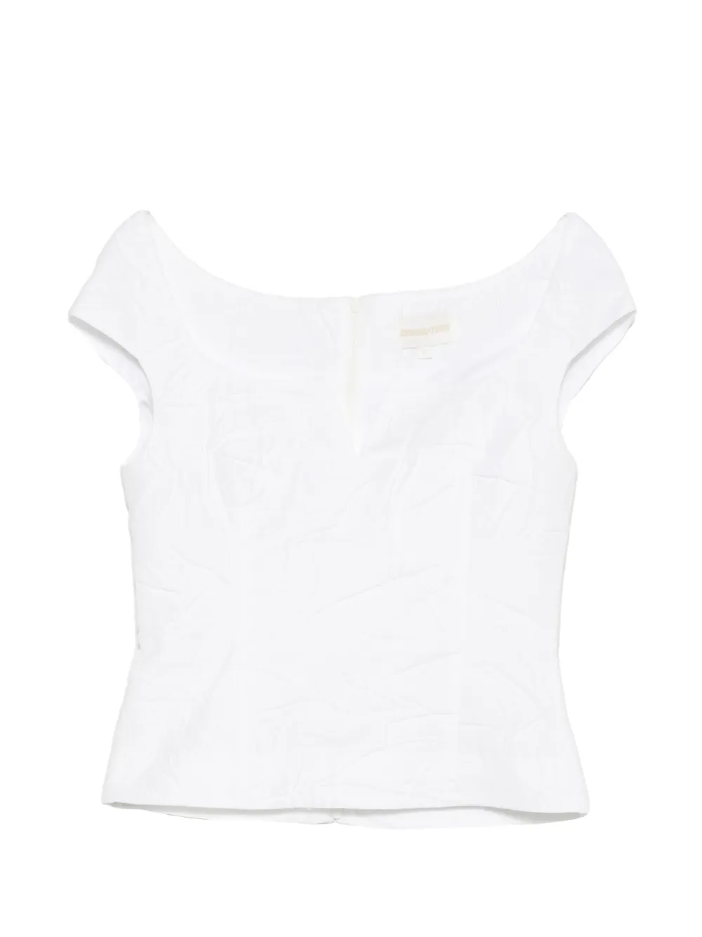 SHUSHU/TONG V-neck top - Bianco