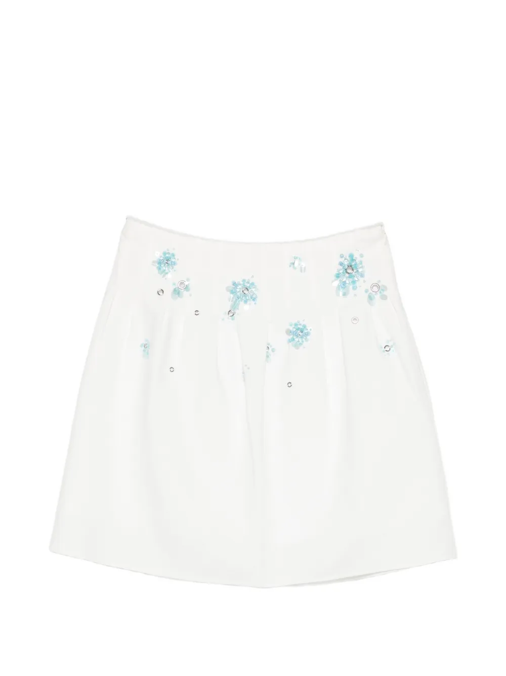 SHUSHU/TONG sequin-embellished mini skirt - Bianco