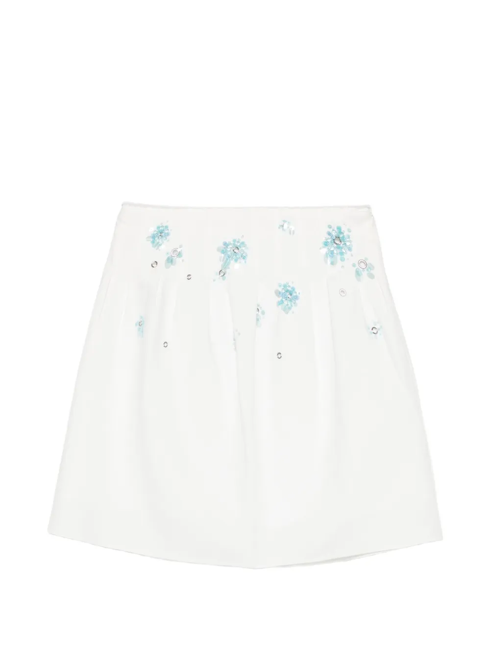 SHUSHU/TONG sequin-embellished mini skirt - Bianco