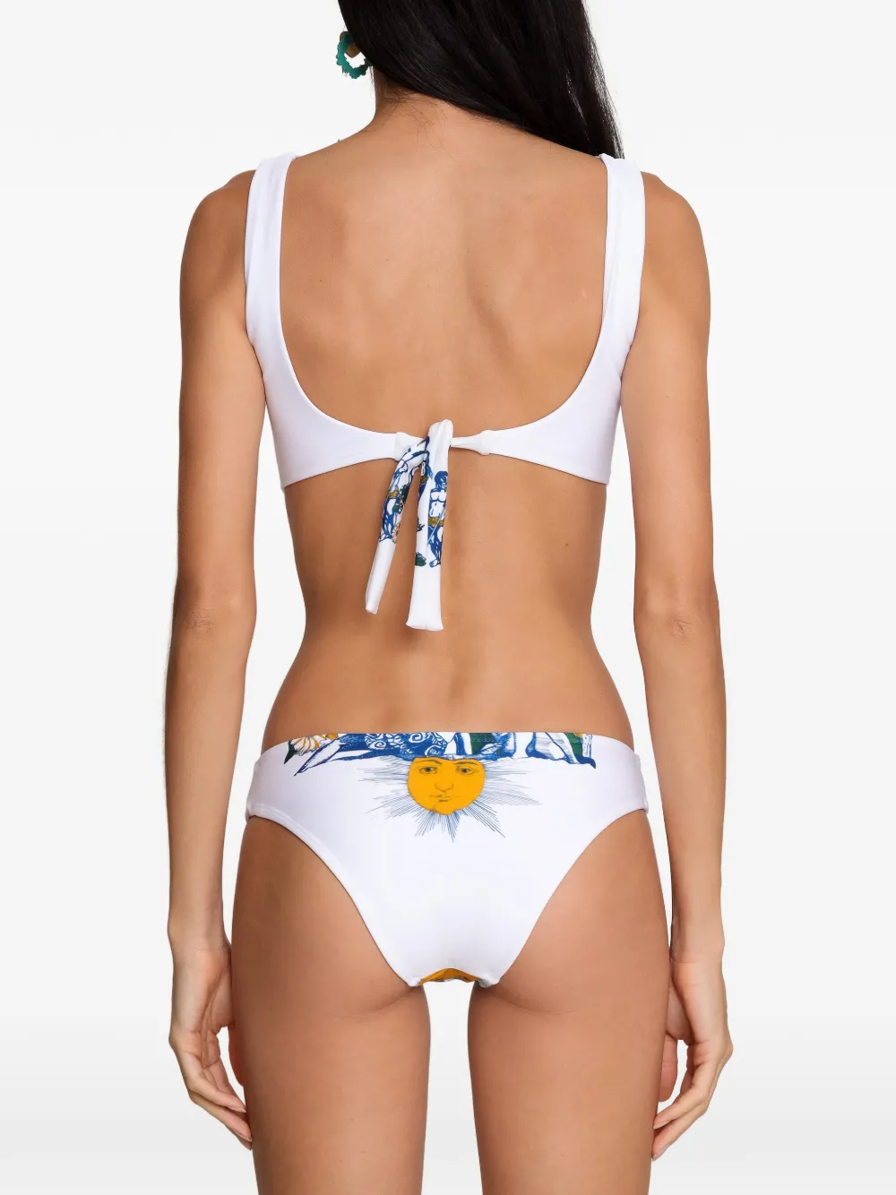 Amir Slama Bikini met gestrikte voorkant Wit
