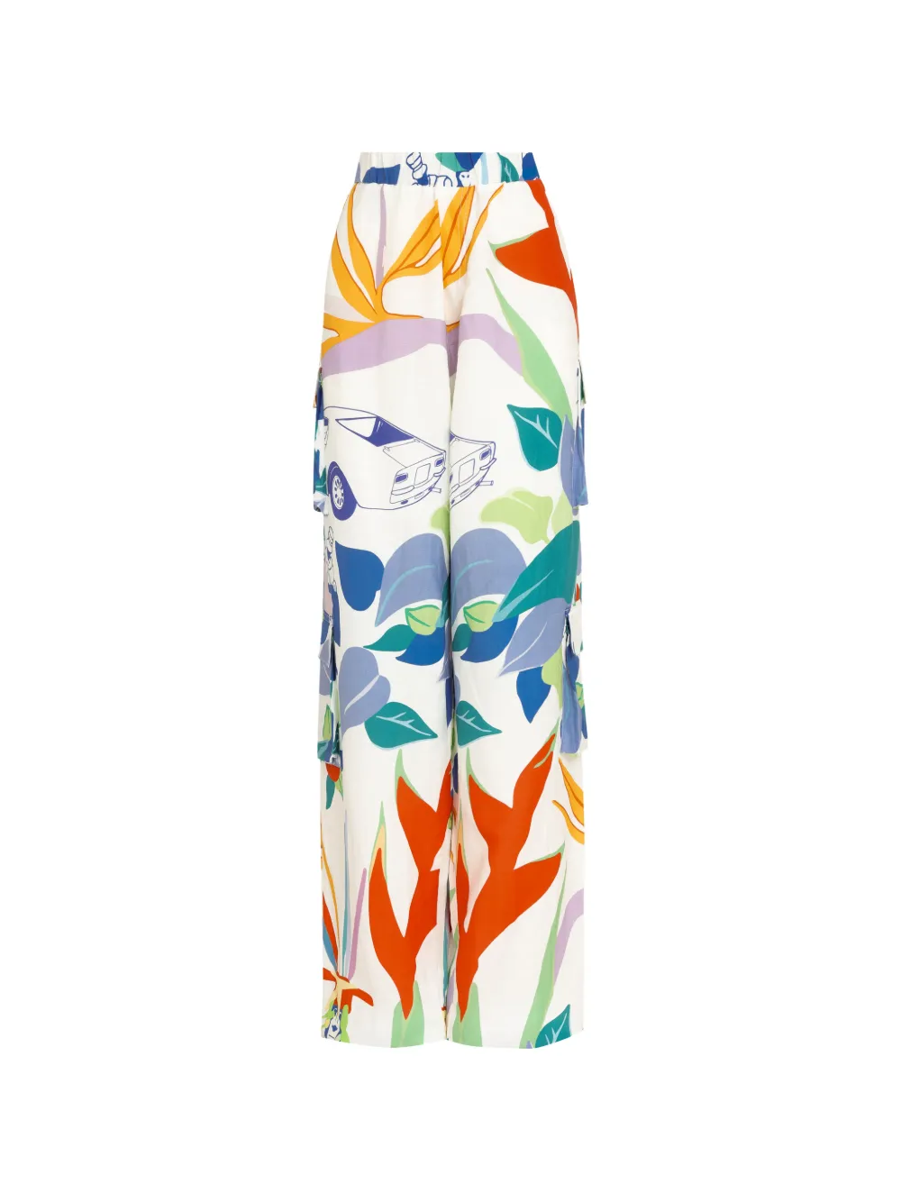 Amir Slama printed cargo trousers - Bianco