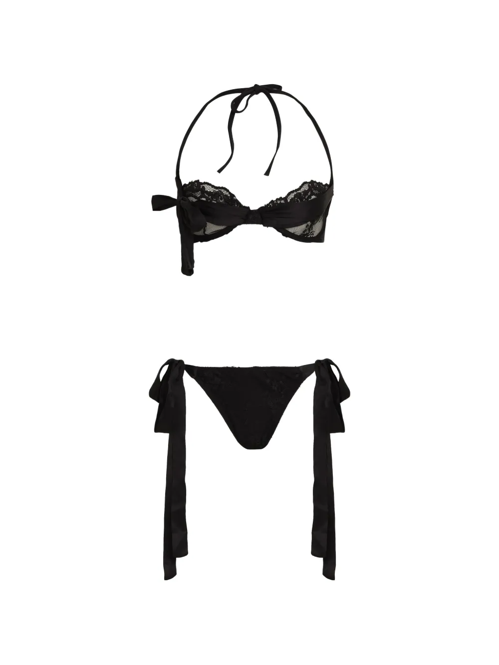 Amir Slama lace tie bikini - Nero