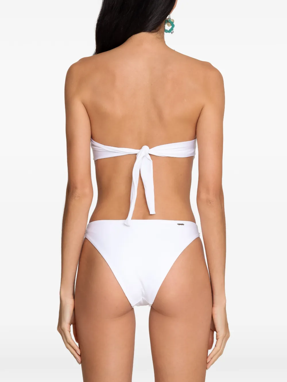 Amir Slama Bikini met grafisch geknoopt detail Wit