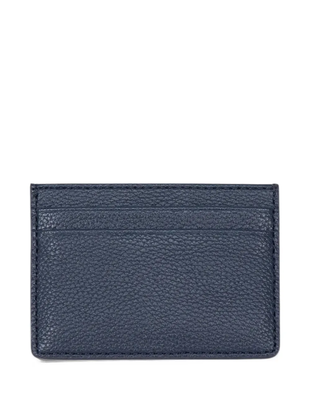 BOSS grained faux-leather card holder with signature-stripe trim - Blu