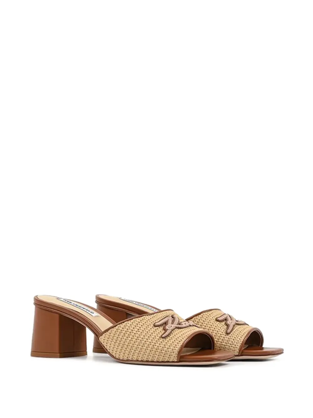 Karl Lagerfeld Plaza II Signia raffia sandalen Beige
