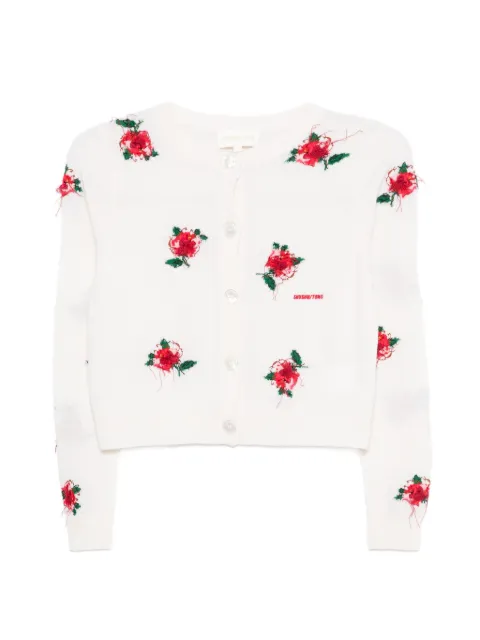 SHUSHU/TONG floral-embroidered cardigan